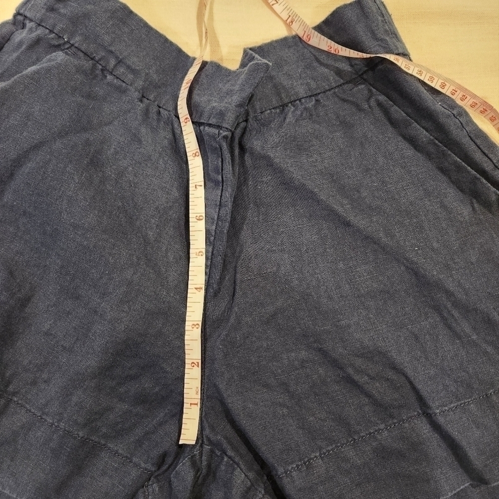 Daily Ritual Linen short Navy Blue 100% Linen pull on shorts with pockets - Picture 5 of 10